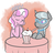 Size: 1000x951 | Tagged: safe, artist:php52, diamond tiara, silver spoon, earth pony, pony, g4, duo, female, lesbian, milkshake, sharing a drink, ship:silvertiara, shipping, straw