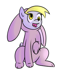 Size: 510x590 | Tagged: safe, artist:meepymaybelle, derpy hooves, pegasus, pony, g4, bunny costume, clothes, costume, female, mare, solo