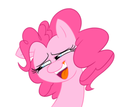 Size: 803x677 | Tagged: safe, artist:mickeymonster, pinkie pie, g4, faic, female, i see what you did there, reaction image, simple background, solo, transparent background