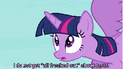 Size: 576x324 | Tagged: safe, screencap, twilight sparkle, alicorn, pony, g4, testing testing 1-2-3, animated, blatant lies, dialogue, female, lies, mare, solo, subtitles, twilight sparkle (alicorn)