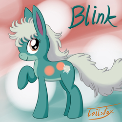 Size: 2000x2000 | Tagged: safe, artist:talefox, pony, blink(blue blink), blue blink, ponified, solo