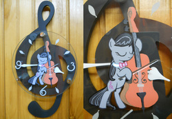 Size: 3750x2592 | Tagged: safe, artist:earthenpony, octavia melody, g4, clock, craft, irl, photo, solo