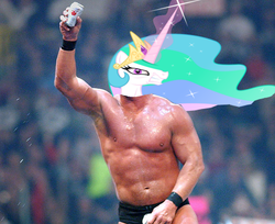 Size: 612x500 | Tagged: safe, edit, princess celestia, g4, beer, stone cold, stone cold steve austin, wwe