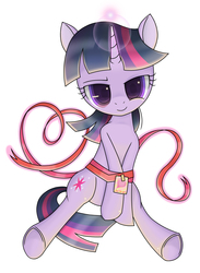 Size: 2200x3000 | Tagged: safe, artist:enten000, twilight sparkle, g4, card, female, heart, pixiv, ribbon, solo, underhoof