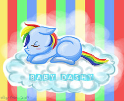 Size: 991x806 | Tagged: safe, artist:deadbunny16, rainbow dash, g4, female, filly, filly rainbow dash, solo