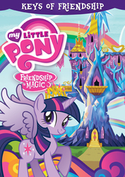Size: 366x517 | Tagged: safe, tree of harmony, twilight sparkle, alicorn, pony, g4, season 4, adventure in the comments, castle, cover, dvd, female, jontron thread, mare, my little pony logo, new crown, rainbow, rainbow power, shitstorm, shout factory, stock vector, tree, twilight sparkle (alicorn), twilight's castle