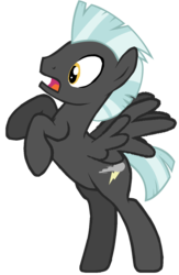 Size: 921x1410 | Tagged: safe, artist:dreamcasterpegasus, thunderlane, pegasus, pony, g4, male, rearing, simple background, solo, stallion, transparent background