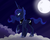 Size: 1000x800 | Tagged: safe, artist:kragle, princess luna, g4, cloud, female, moon, solo