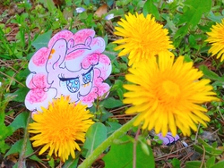 Size: 927x697 | Tagged: safe, artist:danadyu, pinkie pie, g4, female, jumped-out-pinkieanswers, paper child, solo