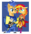 Size: 1250x1400 | Tagged: safe, artist:swanlullaby, flash sentry, sunset shimmer, human, pegasus, pony, unicorn, equestria girls, g4, blushing, equestria girls ponified, female, floppy ears, humanized, male, marriage proposal, ponified, ship:flashimmer, shipping, straight, tears of joy