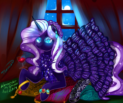 Size: 716x600 | Tagged: safe, artist:themisdolorous, nightmare rarity, g4, clothes, dress, female, solo