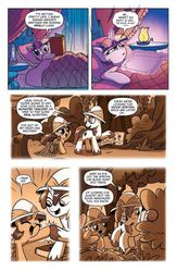Size: 636x978 | Tagged: safe, idw, official comic, shining armor, twilight sparkle, alicorn, pony, g4, spoiler:comic, spoiler:comicff4, brother and sister, comic, cute, female, filly, filly twilight sparkle, foal, hat, idw advertisement, male, mare, pith helmet, preview, sepia, siblings, speech bubble, teenager, twiabetes, twilight sparkle (alicorn), younger