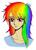 Size: 452x631 | Tagged: safe, artist:asdf314159265, rainbow dash, human, g4, female, humanized, solo