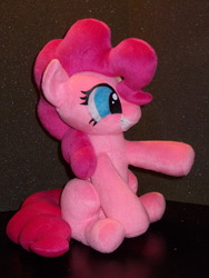 Size: 2736x3648 | Tagged: safe, artist:mantaro85, pinkie pie, g4, high res, hoofbump, irl, photo, plushie, sitting, solo