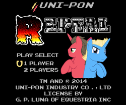 Size: 431x358 | Tagged: safe, oc, fan game, game, ponified, prototype, repeal