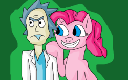 Size: 1356x852 | Tagged: safe, artist:mojo1985, pinkie pie, g4, 1000 hours in ms paint, rick and morty, rick sanchez