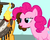 Size: 337x272 | Tagged: safe, screencap, boneless, cheese sandwich, pinkie pie, earth pony, pony, g4, pinkie pride, eyes on the prize, female, looking at butt, mare, out of context