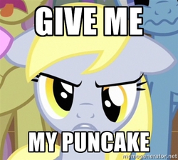 Size: 500x448 | Tagged: safe, derpy hooves, pegasus, pony, g4, angry, female, image macro, mare, meme