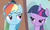 Size: 472x286 | Tagged: safe, screencap, rainbow dash, twilight sparkle, alicorn, pony, g4, my little pony: friendship is magic, rainbow falls, duo, faic, female, lidded eyes, lip bite, mare, out of context, smug, smugdash, twilight sparkle (alicorn)