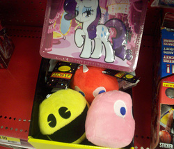 Size: 585x500 | Tagged: safe, photographer:drpain, rarity, g4, irl, merchandise, pac-man, photo, target (store), toy