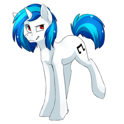 Size: 1280x1273 | Tagged: safe, artist:risu-nya, dj pon-3, vinyl scratch, g4, female, solo