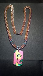 Size: 1836x3264 | Tagged: safe, artist:thegiantsnoll, fluttershy, g4, chainmail, necklace, photo