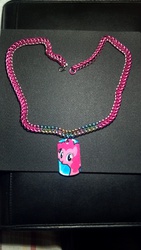 Size: 1836x3264 | Tagged: safe, artist:thegiantsnoll, pinkie pie, g4, chainmail, necklace, photo