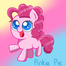 Size: 708x708 | Tagged: safe, artist:felixpheonix66, pinkie pie, g4, cute, diapinkes, female, open mouth, smiling, solo, younger