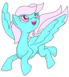 Size: 542x605 | Tagged: safe, artist:wryte, wind whistler, g1, g4, female, flying, g1 to g4, generation leap, solo