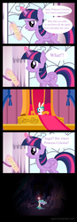 Size: 1367x3916 | Tagged: safe, artist:agrol, angel bunny, princess celestia, twilight sparkle, alicorn, pony, g4, angelestia, comic, female, mare, twilight sparkle (alicorn)