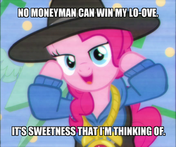 Size: 862x720 | Tagged: safe, screencap, pinkie pie, g4, season 4, testing testing 1-2-3, buffalo stance, female, image macro, meme, neneh cherry, rapper pie, solo