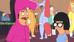 Size: 700x394 | Tagged: safe, screencap, g4, bob's burgers, brony, brony stereotype, convention, cosplay, tina belcher