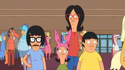 Size: 700x394 | Tagged: safe, bob's burgers, brony, brony stereotype, convention, cosplay, crossover, gene belcher, linda belcher, louise belcher, parody, reference, tina belcher