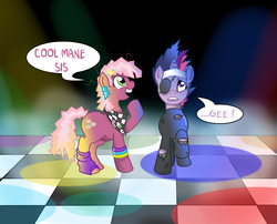 Size: 3156x2550 | Tagged: safe, artist:zag91, cheerilee, twilight sparkle, g4, 80s, 80s cheerilee, future twilight, high res