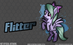 Size: 1920x1200 | Tagged: safe, artist:galaxyart, flitter, pegasus, pony, fighting is magic, g4, female, solo, style emulation
