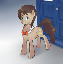 Size: 1595x1600 | Tagged: safe, artist:sallymon, doctor whooves, time turner, earth pony, pony, g4, eleventh doctor, male, ponified, solo