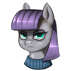 Size: 1180x1138 | Tagged: safe, artist:thewarpony, maud pie, g4, female, portrait, solo