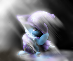 Size: 2400x2000 | Tagged: safe, artist:vonpony, trixie, pony, unicorn, g4, crying, female, high res, mare, sad, solo, the sad and depressive trixie