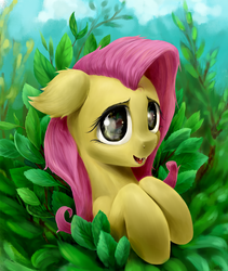 Size: 1200x1423 | Tagged: safe, artist:rallerae, fluttershy, bat pony, pony, g4, apple, eyes on the prize, fangs, female, floppy ears, flutterbat, open mouth, race swap, reflection, smiling, solo, tongue out