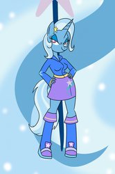 Size: 851x1280 | Tagged: safe, artist:mofetafrombrooklyn, trixie, anthro, g4, clothes, equestria girls outfit, female, solo