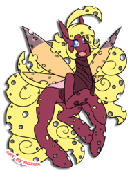 Size: 612x800 | Tagged: safe, artist:rozga, oc, oc only, changeling, changelingified, red changeling, rozzie dazzie, simple background, solo, transparent background, vector