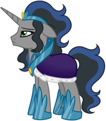 Size: 651x740 | Tagged: safe, artist:tambelon, idw, king sombra, g4, spoiler:comic, spoiler:comic18, good king sombra, good queen umbra, mirror universe, queen umbra, rule 63, simple background, solo, transparent background