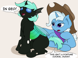 Size: 1280x960 | Tagged: safe, artist:thedigodragon, trixie, changeling, pony, unicorn, g4, female, hat, mare, tumblr