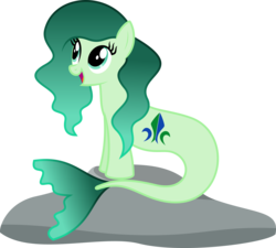 Size: 7126x6400 | Tagged: safe, artist:parclytaxel, hippocampus, mermaid, merpony, .svg available, absurd resolution, dutch, flevoland, mermaidized, nation ponies, netherlands, parody, ponified, province, province pony, provinciepaarden, rock, simple background, solo, story included, the little mermaid, transparent background, vector