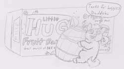 Size: 1200x672 | Tagged: safe, artist:santanon, fluffy pony, fluffy pony foal, little hug fruit barrels, solo