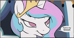 Size: 853x445 | Tagged: safe, artist:furseiseki, edit, princess celestia, g4, bedroom eyes, female, solo, that is my fetish