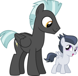 Size: 7167x7000 | Tagged: safe, artist:chainchomp2, rumble, thunderlane, pegasus, pony, g4, inspiration manifestation, .svg available, absurd resolution, brothers, colt, male, simple background, stallion, transparent background, vector