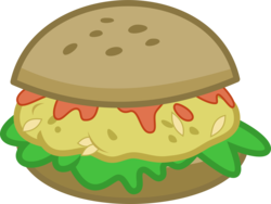 Size: 9296x7000 | Tagged: safe, artist:chainchomp2, g4, trade ya!, .svg available, absurd resolution, burger, food, no pony, oat burger, resource, simple background, transparent background, vector