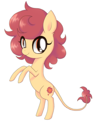 Size: 861x1098 | Tagged: safe, artist:ne-chi, oc, oc only, oc:lou lionheart, earth pony, pony, eyes closed, leonine tail, simple background, solo, tail, transparent background