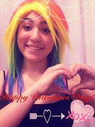 Size: 720x960 | Tagged: safe, artist:magyktrix, rainbow dash, human, g4, cosplay, irl, irl human, photo, photography, solo